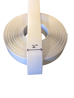 2" Vinyl  Strapping For Patio Furniture 20' Roll  White  - Image 1 of 3