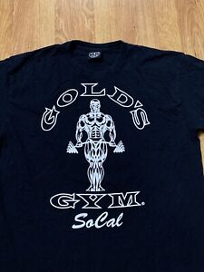 Vintage Golds Gym Shirt Mens XL Faded Black Made USA Bodybuilding Arnold