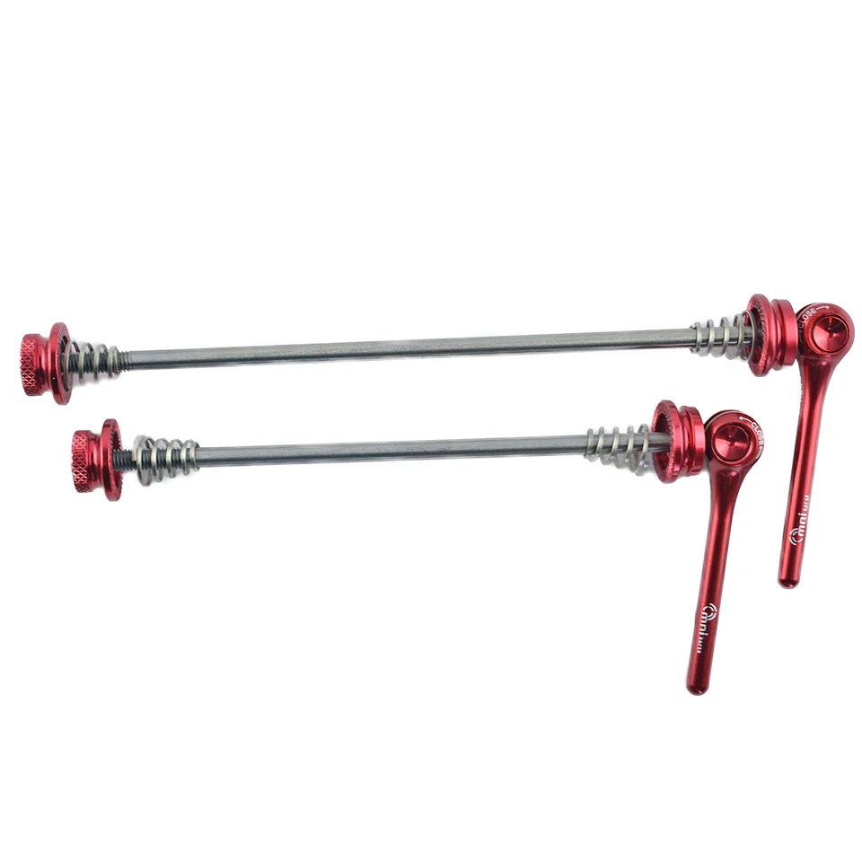 OMNI Racer WORLDS LIGHTEST RACE-Lite Titanium Road Wheel Skewers 46g: RED - Image 1 of 4