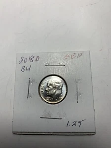 2018 D Roosevelt Dime Gem BU - Picture 1 of 2