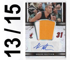 2011 SHANE BATTIER Panini Limited Prime 2 Color Patch SP/15 Auto Insert #13 HEAT