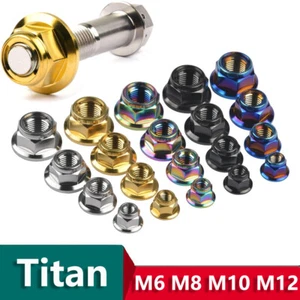 Titan Ti Sicherungsmutter M6 M8 M10 M12 Selbstsichernde Muttern Mit Flansch - Bild 1 von 15