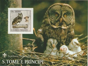 St. Thomas & Prince Islands 2003 Souv Sheet #1507 Scouting Emblem and More - MNH - Picture 1 of 2
