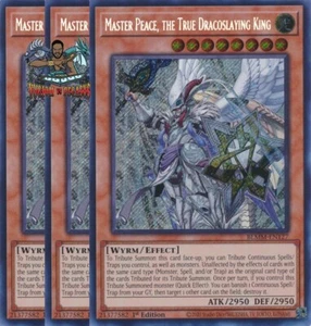 Yugioh! 3x Master Peace, the True Dracoslaying King BLMM-EN127 Secret Rare NM - Picture 1 of 1