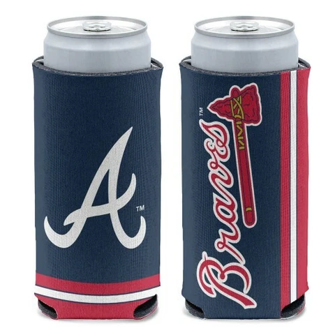 ATLANTA BRAVES 12 0Z SELTZER SLIM CAN COOZIE COOLER HOLDER MLB LICENSED Cover