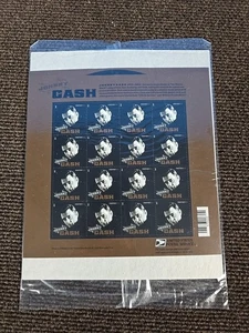 16 legends of music johnny cash genuine forever stamps Sealed - Picture 1 of 3