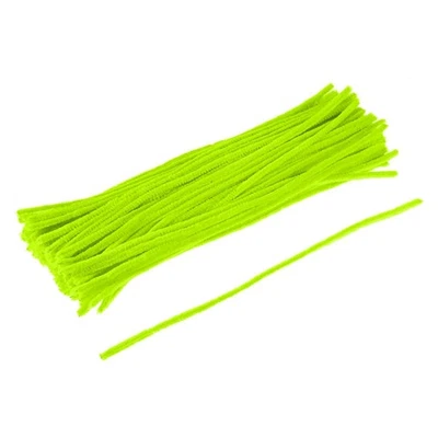 Pipe Nettoyants Chenille Tiges 30cm pour Bricolage Jaune-Vert Paquet 100 - Photo 1/4