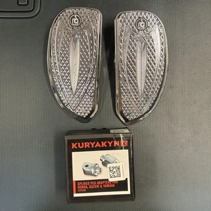 Suzuki M109R Boulevard Foot Rest Pedals With Kuryakyn Adapters - Picture 1 of 13