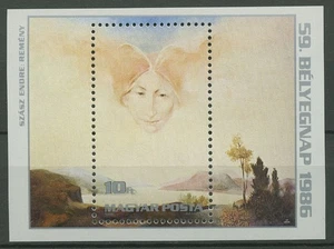 Ungarn 1986 Tag der Briefmarke Gemälde Block 185 A postfrisch (C92640) - Bild 1 von 1