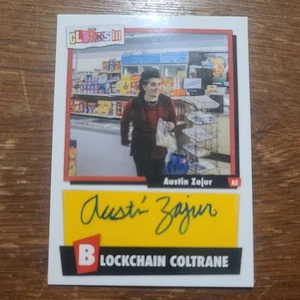 AUSTIN ZAJUR BLOCKCHAIN COLTRANE ZEROCOOL CLERKS III SIGNED AUTOGRAPHED ON-CARD - Picture 1 of 2