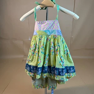 Matilda Jane Platinum Dress Halter Sundress Colorful Print Girls Size 6 (4/35) - Picture 1 of 4