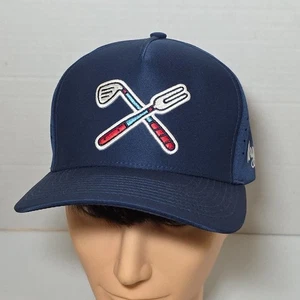 Waggle Golf Hat Cap Men’s Navy Blue Grill & Golf OG SnapBack Baseball NEW - Picture 1 of 6