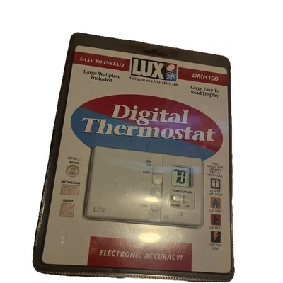 Lux Products DMH100 Non-Programmable Digital Thermostat Easy To Use SEALED - Image 1 of 2