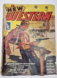 Vintage May 1945 New Western Magazine Novel Eli Colter Jeppsons Ride Death Watch - Picture 1 of 13