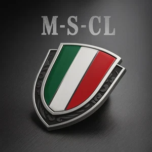 3D Italien Wappen Metall KFZ Aufkleber Sticker Auto  Logo Emblem - Bild 1 von 8