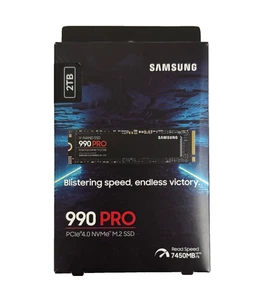 New Sealed Samsung 990 PRO 2TB Internal SSD PCle 4.0 Gen 4x4 NVMe MZ-V9P2T0B/AM - Picture 1 of 8