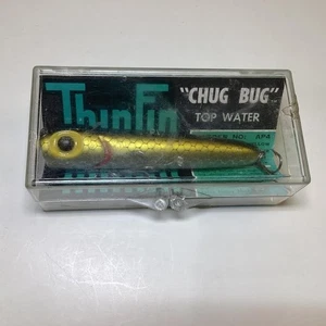 Super Vintage Storm ThinFin AP4 Yellow Scale Chug Bug TopWater Lure - 3 1/4" - Picture 1 of 12
