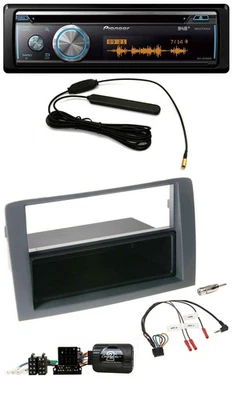 Pioneer CD USB Bluetooth DAB Lenkrad Autoradio für Fiat Idea 2006-2011 grau - Bild 1 von 4