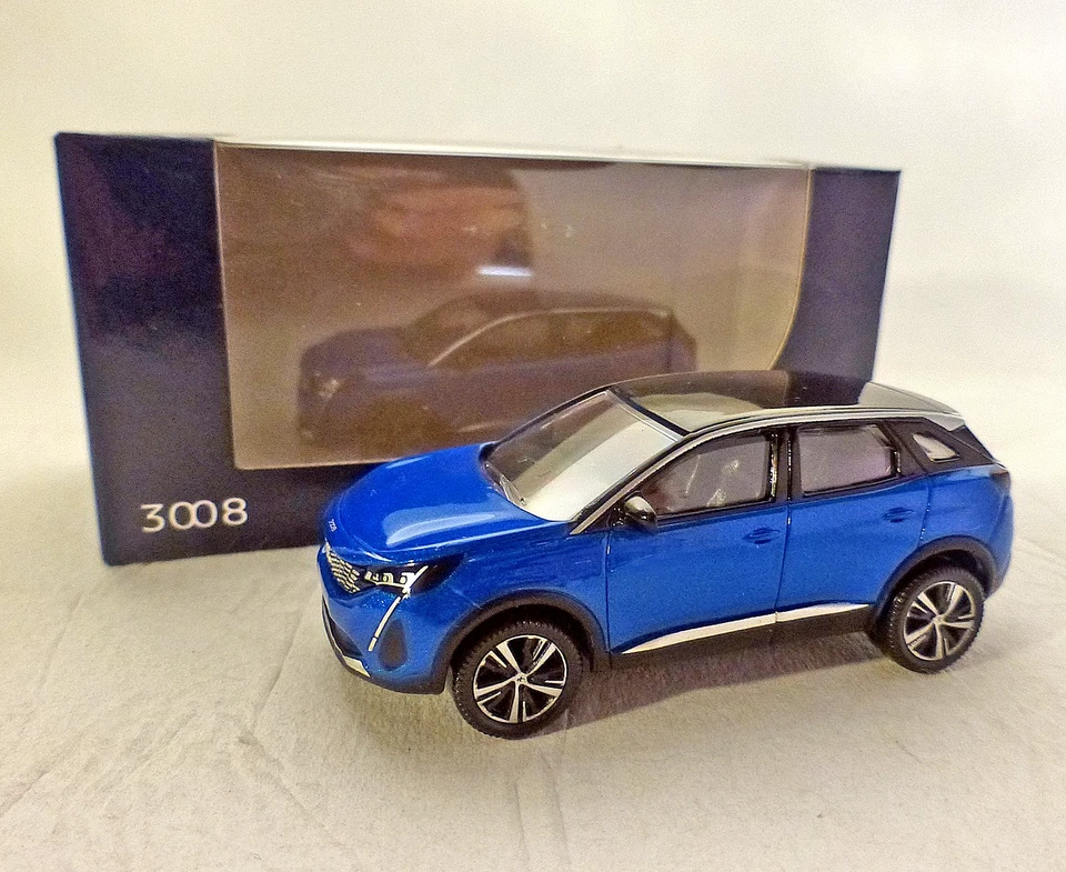 Peugeot 3008 (2020) Blu Metallizzato "Vertigo", 1:64, Scatola Peugeot - Immagine 1 di 1