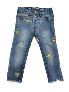 Cat And Jack Skinny Jeans Super Stretch Blumen bestickt Hose 2t Kleinkind Mädchen - Bild 1 von 5