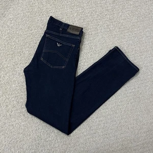 Armani Herren Jeans 34x32 Blau J31 Slim Straight Fit Denim Dark Wash W34 L32 - Bild 1 von 17