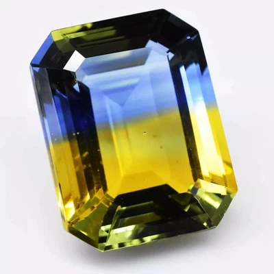 30 + 克拉天然双色碧玺辐射切割散装认证散装宝石 — 第 1/4 张图片