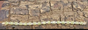 Brazalete de tenis brillante de peridoto y circonita cúbica de plata de ley 925 chapada en oro FAS - Imagen 1 de 6