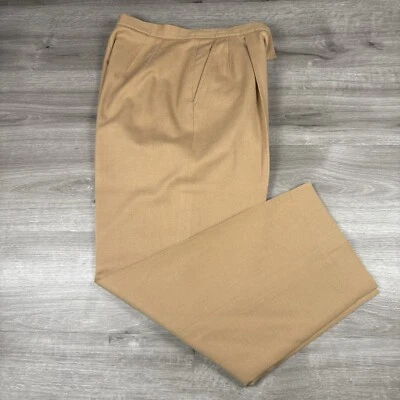 LL Bean Womens Size 16 Wool Pants Polyester Lined 0 QV11 Brown 29" Inseam - Image 1 of 4
