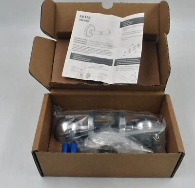 Juego de privacidad de perilla de puerta Orb Emtek 5209-OR-US26 con disco cromado pulido Foto 1 de 3