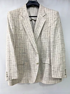 VINTAGE H BAR C CAL RANCHWEAR HI-SIERRA CAPPOTTO SPORTIVO WESTERN DA UOMO - Foto 1 di 10