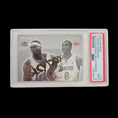 100% Authentic Kobe Bryant Lebron James 03 Skybox Autographics RK Affirmed PSA 9 - Image 1 of 4