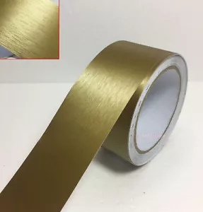 Car Home Metallic Matte Brushed Grain ALUMINUM Vinyl Wrap Sticker Tape Gold KW - Picture 1 of 5