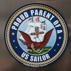 US Sailor Magnet Car Proud Parent of a US Sailor Vinyl Decal 5" USA Military NEW - Picture 1 of 5