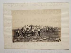 Royal Engineers Building Bridge Training c1857 Rochester Albumenised Salt Print - Imagen 1 de 1