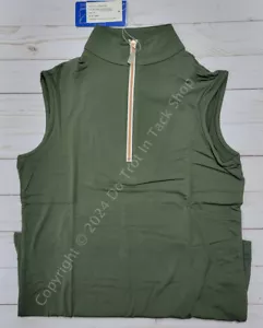Camisa Sastre Deportista ICEFIL Cremallera Top Sin Mangas - Verde Loden/Dorado Rosa - Imagen 1 de 1