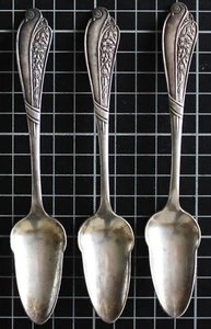 Antiguo Pairpoint MFG Co Plato de Plata Fruta Cítricos Cuchara Lote 3 Cubiertos De Colección - Imagen 1 de 8