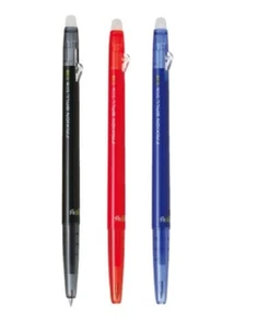 3 x Pilot FriXion Erasable Rollerball CLICKER PENS 0.38mm Tip black+ blue +red - Picture 1 of 1