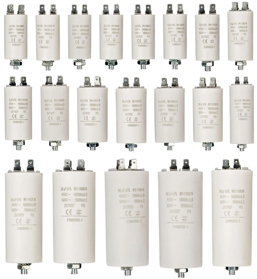 Kondensator Motorkondensator Anlaufkondensator Arbeitskondensator 450V W1 AMP - Bild 1 von 1
