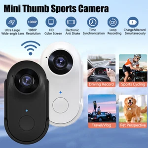 Mini 1080P WiFi Camera | Portable Thumb Action Cam Support 128G Sports Recorder - Picture 1 of 27