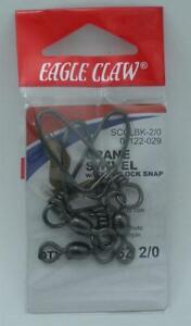 Eagle Claw 01122-029 Size 2/0 Black Coastlock Swivel 3CT