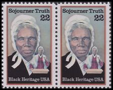 US 2203 Black Heritage Sojourner Truth 22c horz pair MNH 1986