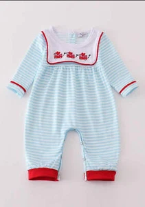 Jungen Boutique Valentinstag Herz Umschlag Streifen Stickerei bestickt Stampler - Bild 1 von 9