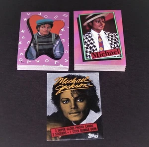 MICHAEL JACKSON Original and Complete 33 Cards and 33 Sticker Set + Wrapper - Picture 1 of 1
