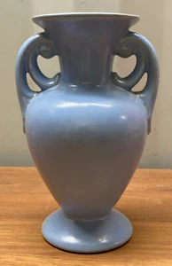 Vintage Mid Century Blue Vase, Art Deco FREE SHIPPING  - Picture 1 of 10