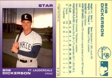 Bob Dickerson 1988 Star Ft. Lauderdale Yankees #5 Card *AutographDen*