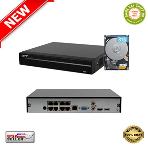 Advanced 16-Channel 8 PoE Port Network Video Recorder NVR with 3TB HDD 4K HDMI - Picture 1 of 12