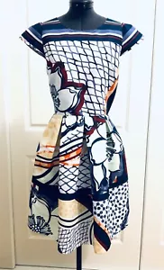 TED BAKER Wrennie Cocktail Dress - Floral Fit & Flare - Size 2 / US 6 - Picture 1 of 20