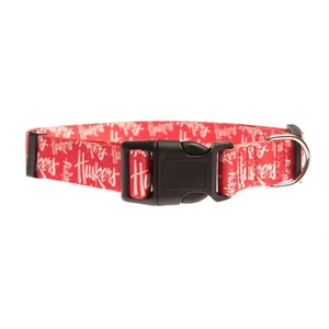 NEBRASKA HUSKERS CORNHUSKERS COLLAR DE PERRO AJUSTABLE NYLON LE PEQUEÑO MEDIANO GRANDE - Imagen 1 de 1