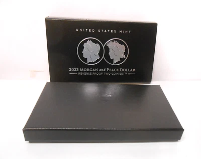 Morgan & Peace Dollar Reverse PROOF 2 Coin Set 2023 Scarce & Desirable!! - Image 1 of 4