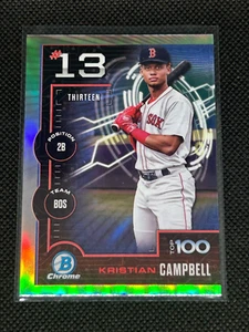 Bowman Chrome Christian Campbell 2025 #BTP-13 Scouts Top 100 RedSox - Imagen 1 de 2
